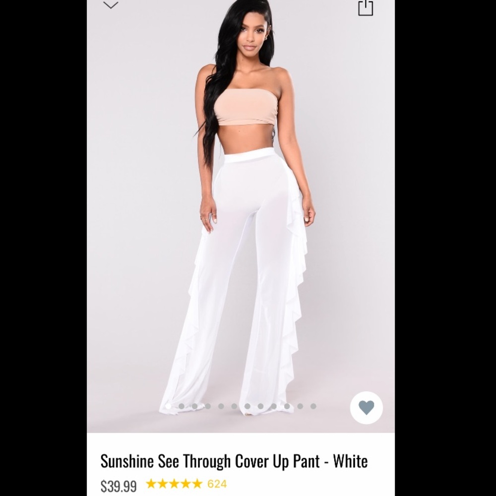 Fashion Nova bathing suit cover up pants.